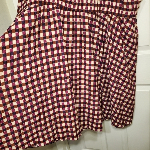 NWT Ava & Viv Brown Purple Gingham Dress Size 4X - Picture 8 of 12